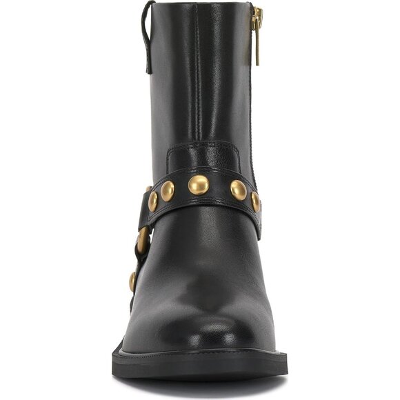 🆕Vince Camuto Women's Black Imported Western Pointy Toe Mid Calf Chunky Boot - Picture 4 of 9